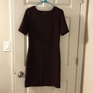 Maroon Midi Dress